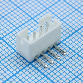 DS1066-4MRW6XB - Разъем штыревой однорядный угловой на плату 4 контакта шаг 2мм