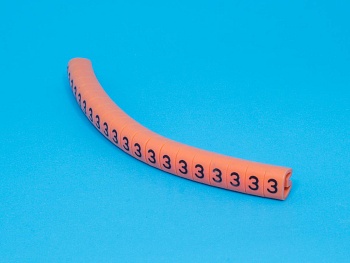 EC-1-3 - Маркер цифра 3 d=3,0-4,2мм, оранжевый, упак.20 шт.