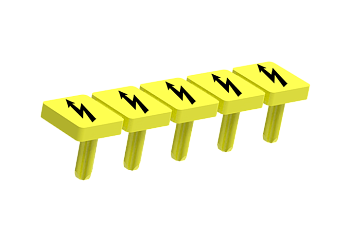 Маркировка "Безопасность" WS-TP4-5 - Маркировка, знак "Молния" для клемм TP4..., 5 штук, цвет желтый
