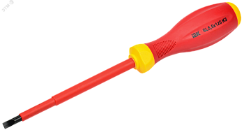 Отвертка диэлектрическая шлицевая SL5.5х125 K3 1000В ARMA2L 3 A2L3-SC30-K3-SL-55-125
