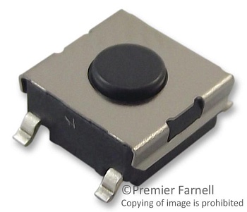 B3FS1000P - Кнопка тактильная 6х6 h=3.1 (2.6мм+толкатель 0.5мм) 0.98N(100гр) 0.05А 24В SMD монтаж