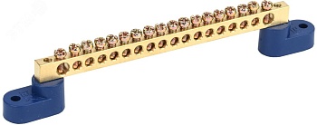 Шина N "ноль" на двух угловых изол ШНИ-6х9-18-У2-С YNN10-69-18C2-K07