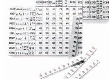 Шильдик 9705 A/5/10/11 MARCOM - Маркировочные платы для плоттера wieplot, размер шильдиков 5х8,3 мм, 110 шильдиков в карте, чистая