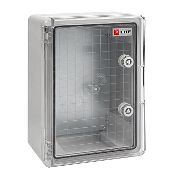 Щит пластиковый с монтажной платой прозр. дверь 300х200х130 мм IP65 PROxima PBT65MP001