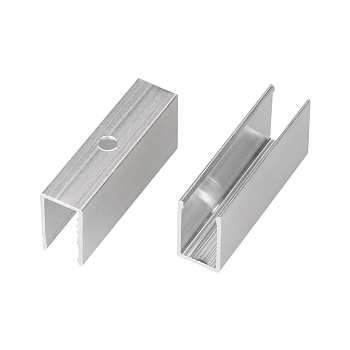 Держатель AURORA-1206-CLIP ANOD 039353 - Клипса из анодированного алюминия для гибкого неона AURORA сечения 12х6мм. Длина 25 мм, ширина 6.4 мм.