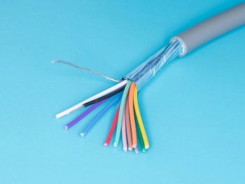 CCC12GG - Кабель коммуникационный 12 проводов, бухта 50м, экранированный, 28AWG, серый, цена за 1м.