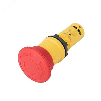 Кнопка аварийного останова SB7 моноблочная 22мм красная, ?40, повернуть для возвр, пластик, 1НО+1НЗ, SB7ES545P