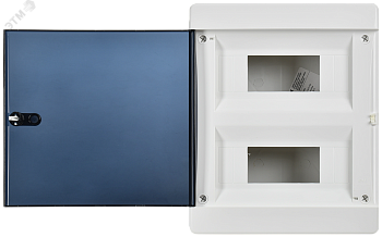 Корпус пластиковый ЩРВ-П-18 IP41 черн. прозр. дверь UNION Compact IEK UIC-KP12-V-18-41-K01