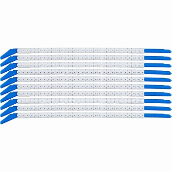 brd133236 - SCN-13-MINUS клипсы белые, 300шт/упак, для провода 3,4-3,8мм диаметра, легенда - (минус)