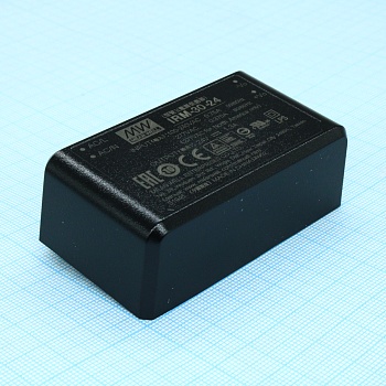 IRM-30-24 - AC-DC, 31.2Вт, вход 85...264В AC 47...440 Гц, 120...370B DC, выход 24В/1.3А, изоляция 3000В AC, в корпусе на плату 69.5x39x24мм, -30...+70°C