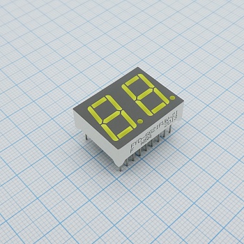 FYD-5621FUW-21 - 2-х разрядный индикатор 14,2мм/белый/9500K/180-200мкд/ОА