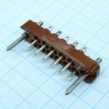 РП10-11 Л-О вилка - Соединитель  низкочастотный, прямоугольный, внутреннего монтажа