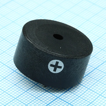 HCM2512B - Звукоизлучатель электромагнитный, +12В, 1-1.5кГц, d=24.7мм, h=12.5мм