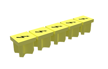 Маркировка "Безопасность" TMD5.2-5 - Маркировка, знак "Молния" для клемм TC2.5…, 5 штук,цвет желтый