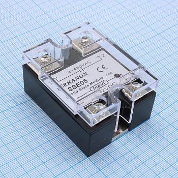 Твердотельное реле, без колодки SSE05 - Твердотельное реле, однофазное, максимальный ток нагрузки: 50A, коммутируемое напряжение: 4 - 480VAC, управляющее напряжение: 3 - 32VDC