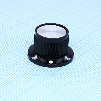 41006-2В - Ручка пластиковая (металлическая вставка), D18.7мм