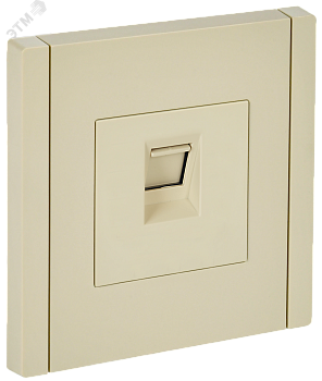 FORTE&PIANO Розетка компьютерная RJ45 кат.5E FP432 ваниль IEK FP-K10-1-K10