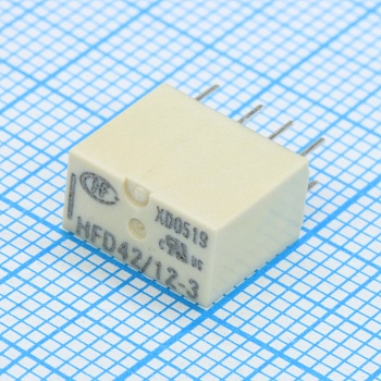 HFD42/12-3 - Реле сверхминиатюрное сигнальное 4 A две контактных группы на переключение катушка 12В