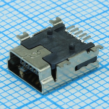 L-KLS1-229-5FB-B - Разъем mini USB, розетка угловая SMD
