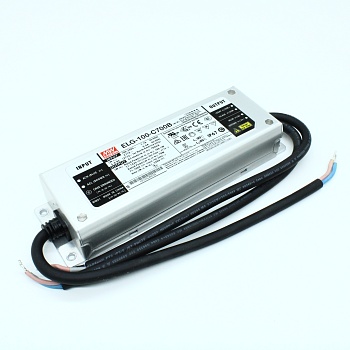 ELG-100-C700B - AC-DC, 100.1Вт, IP67, вход 100…305В AC, 47…63Гц/142…431В DC, ККМ, выход 71…143В/700мА, изоляция 3750В AC, в кожухе 199х63х35.5, -40…+70°С, димминг 3 в 1