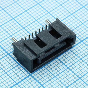 678005005 - Разъем SATA вертикальный 7 выводов для поверхностного монтажа