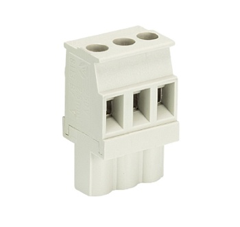 Розетка Wiecon 8213 B / 3 VL OB - Розеточный разъем, прямой, на кабель, шаг 5,08 мм, 3 полюса, номинальное сечение: 2,5 мм кв., винтовая фиксация провода, 400V, 12А, без маркировки, цвет: серый, серия 8213 B VL