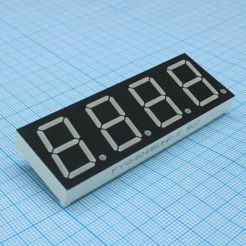 FYQ-8041BUHR-11 - 4-х разрядный индикатор 20,3мм/красный/640нм/30-60мкд/ОА