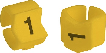 brd333401 - SCNG-23-1 клипсы жёлтые, 50шт/упак, для провода 5,9-8,5мм диаметра, легенда 1