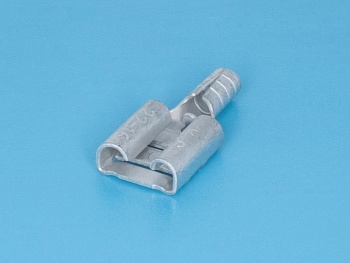 TA-1.25F - Клемма ножевая 6,3мм, гнездо на провод 0,5-1,5мм, кратно 100шт.