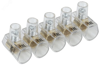 Зажим винтовой концевой изолированный КЗВИ 6,0мм2 (5x1) UZVK-06-5