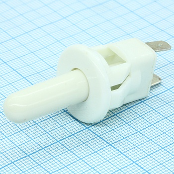 PBS-19C2 белый - Кнопка без фиксации 2,5А 250В ON-(OFF) мебельная на размыкание М19,2