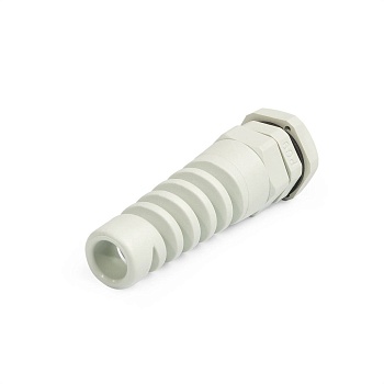 PG-R 9 (4-8 мм) - Ввод кабельный герметичный пластиковый с трубной резьбой PG9, нейлон 6.6, спиральный, IP68, для кабелей и проводов диаметром от 4 до 8 мм в корпусах электрического оборудования