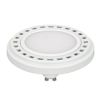 Лампа AR111-UNIT-GU10-15W-DIM Warm3000 (WH, 120 deg, 230V) 026890 - Светодиодная лампа AR111, цоколь GU10, светодиод SMD, цвет БЕЛЫЙ ТЕПЛЫЙ 3000K, угол 120°, мощность 15Вт, напряжение 230V, Индекс цветопередачи CRI>80 Диммер TRIAC  Цвет рамки белый