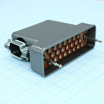 РП10-22 ЛУ розетка с/к - Соединитель  низкочастотный, прямоугольный, внутреннего монтажа