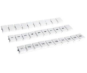 Маркировочные шильдики UZB 6-10 - Маркировочне шильдики (полоска 10 шильдиков), для клемм UJ5-6, чистая, цвет: белый