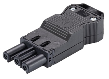 Разъем GST18I3S B1 ZR2 SW - Розеточный разъем на кабель диам. 10,5 - 14,5 мм, 3 полюса, винтовая фиксация, номинальное напряжение: 250V, номинальный ток: 20A, цвет: черный, серия gesis GST18i3