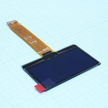 WEO012864GLPP3N00E00 - OLED 2.42" графический, 128х64, COG без рамки, ZIP FPC шлейф, желтый,  интерф. 6800, 8080, SPI,  контроллер SSD1309ZC, VDD 3В, -40 ... -80 С