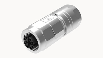 Розеточный разъем PCSH-M12X-08P-FF-SL7001 - Розеточный разъем на кабель, 8 полюсов, M12, прямой, обжимная фиксация провода, X-Code, диаметр кабеля: 6,0-7,5 мм, сечение: 0,14-0,34 мм кв., 0.5A 50V, металл