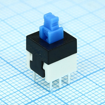 MPS-800-G - Кнопочный переключатель с фиксацией 8х8мм 100mA 30VDC, 6pin