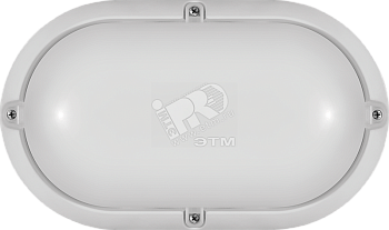 Светильник светодиодный ДБП-7w 4000К 520Лм овальный пластиковый IP65 белый 19665