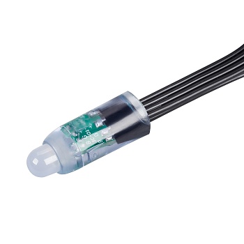 Модуль герметичный ARL-UVR-D12 5V RGB (0.3W, IP67, 90 deg) 042970 - Герметичный светодиодный модуль IP67, цвет свечения RGB, напряжение 5 В, мощность 0.3 Вт, 1 светодиод DIP 8 мм, угол 90°. 50 шт на проводе, расстояние между модулями 100 мм. Уровень герме