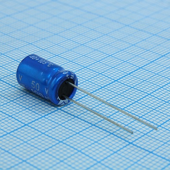 JRB1H101M03500800120000B - Конденсатор алюминиевый электролитический 100/50В  0811 105°С