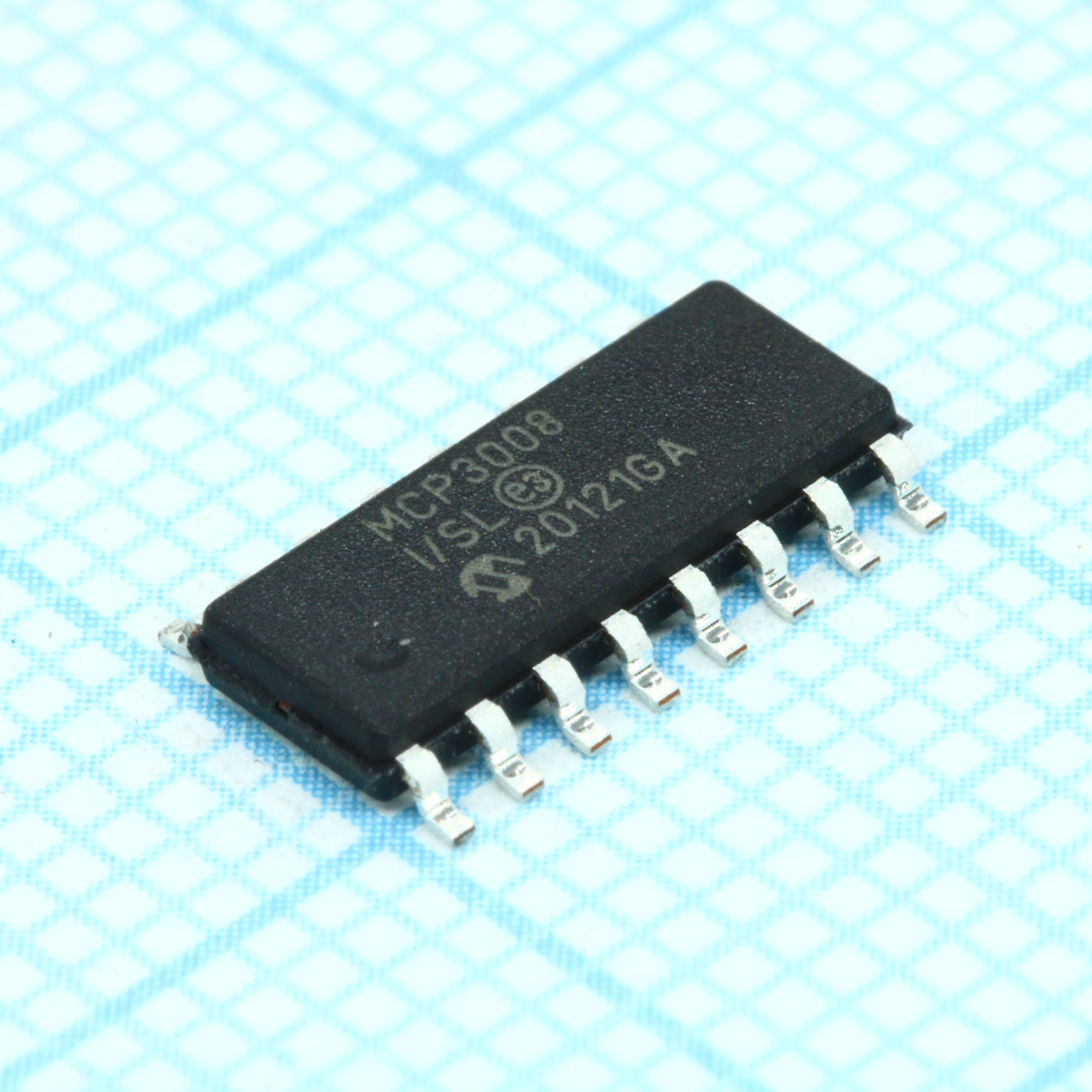 MCP3008-I/SL - Аналого-цифровой преобразователь 10-бит, 2.7В, 8 каналов