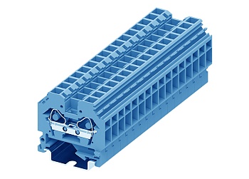 Проходная клемма 206902 - Проходная клемма, боковой подвод кабеля, TA6, тип фиксации провода: пружинный, номинальное сечение: 6 мм кв., 41A, 800V, ширина: 8 мм, цвет: синий, тип монтажа: DIN 35