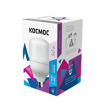 Лампа светодиодная высокомощная HWLED 50Вт 220В E27 6500К LksmHWLED50WE2765