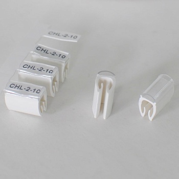 Держатель маркера CHL-2-10 - Контейнер для маркера, защелкивающийся на кабеле, длина 10 мм, диаметр провода 3,0 - 4,3 мм, в упаковке 1000 держателей для установки маркера HIC