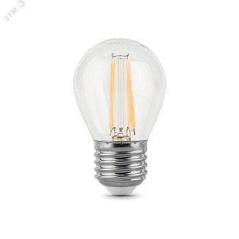 Лампа светодиодная филаментная Black Filament 7Вт P45 шар 2700К тепл. бел. E27 550лм 105802107