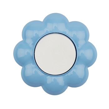 Выключатель одноклавишный KRANZ HAPPY Цветок скрытой установки, белый/голубой KR-78-0626