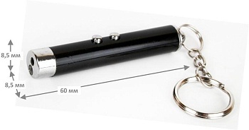 Фонарь LED30L (1LED+лазерная указка 3хAG3 блист-пакет черн.) 12325