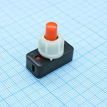 PBS-17A-2 on-off красный - Кнопка с фиксацией 2А 250В ON-OFF для настольной лампы М10